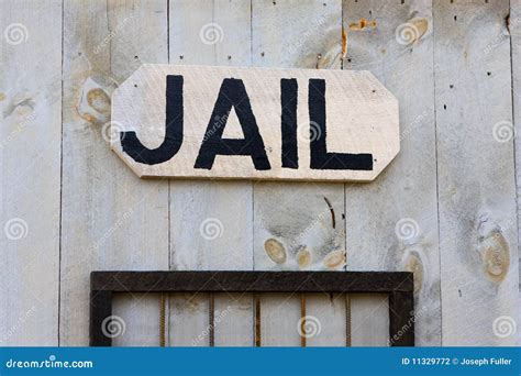 An Old-fashioned Western Jail Sign Stock Photo - Image of painted, west ...