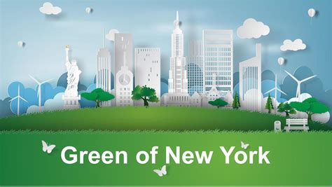 Paper art banner with New York City skyline 1846176 Vector Art at Vecteezy