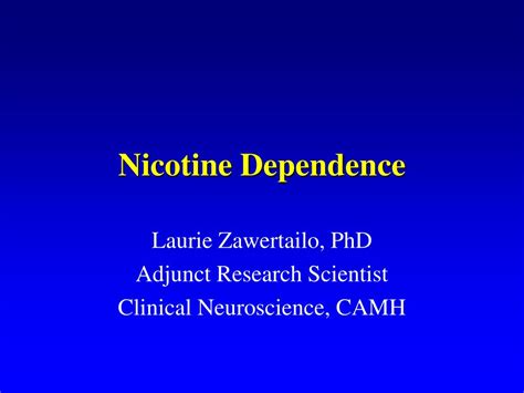 PPT - Nicotine Dependence PowerPoint Presentation, free download - ID ...