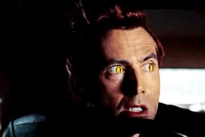 My mum loves Crowley’s eyes. She says that statement every time I watch ...