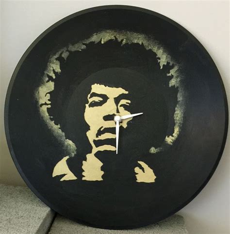 Vinyl Jimi Hendrix clock - TheArtofRaw | Wall decor living room rustic, Wall decor living room ...