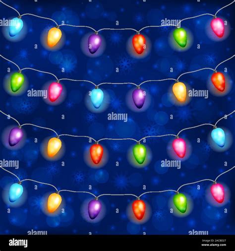 Christmas light bulbs garlands vector Stock Vector Image & Art - Alamy