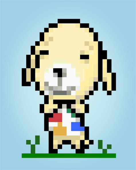 8 bit pixel dog character. Animals in vector illustrations. 12986265 ...