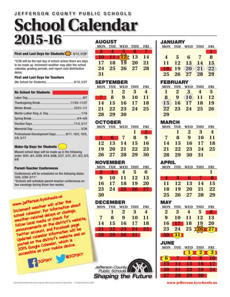 Jefferson County Public Schools Calendar 2024 - Schoolcalendars.net