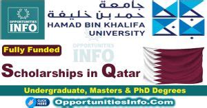 Hamad Bin Khalifa University Scholarships 2024 in Qatar [Fully Funded]