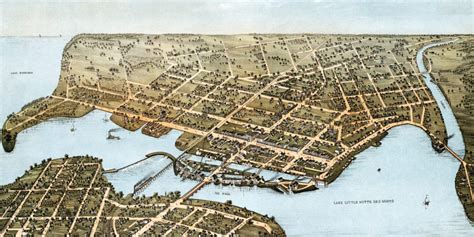 Beautifully restored map of Neenah, WI from 1879 - KNOWOL