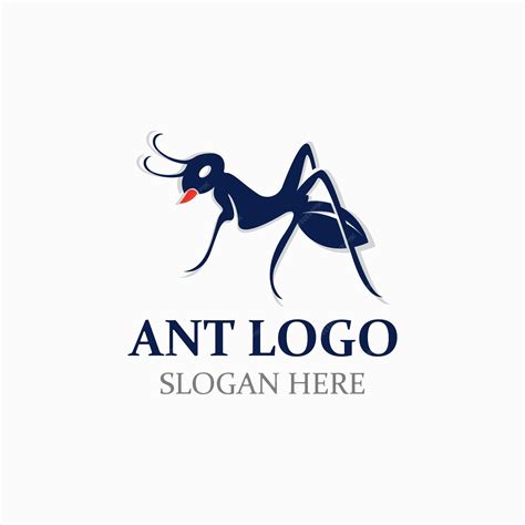 Premium Vector | Ant logo design silhouette isolated animal ants on ...