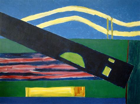 abstract painting, 1989: 'Abstract landscape with dark dia… | Flickr