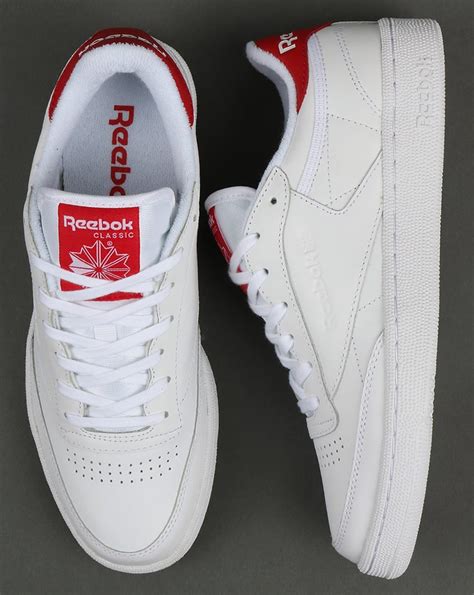 Reebok Club C 85 EL Trainers White/Red,shoe,retro,mens