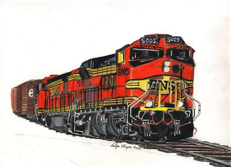 Bnsf Drawing by Rodger Ellingson