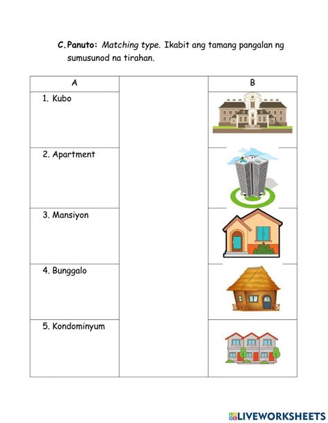 Mga Pangunahing Pangangailangan Worksheet