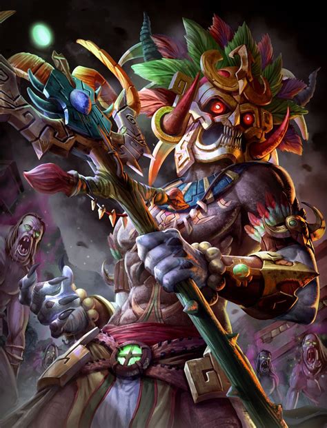 New SMITE God on it's way. Ah Puch, Mayan God of Decay! | Aztec art, Mayan art, Concept art ...