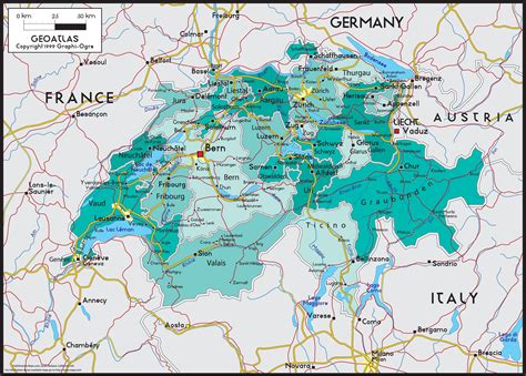 schweiz karta Karta schweiz: se bl.a. bern, basel och zürich - Europa Karta