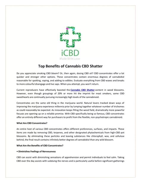 PPT - Top Benefits of Cannabis CBD Shatter PowerPoint Presentation ...