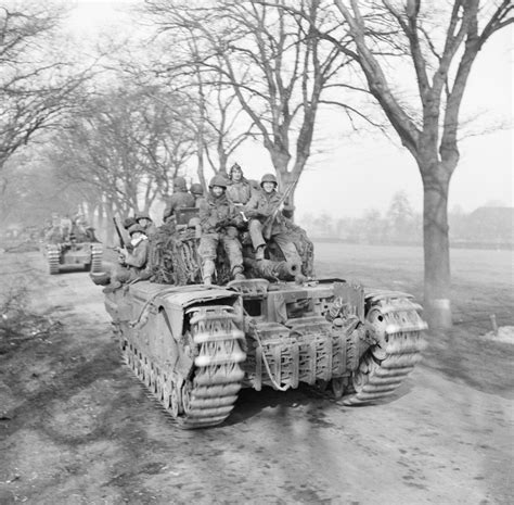 File:Churchill tanks of 6th Guards Tank Brigade carrying paratroopers of the 17th US Airborne ...