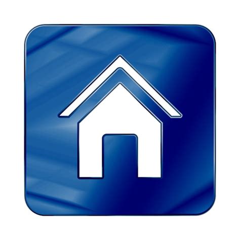Premium Vector | Dark blue colored metal chrome web icon home