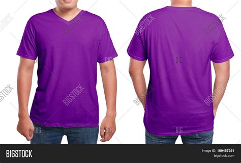 Purple T-shirt Mock Image & Photo (Free Trial) | Bigstock