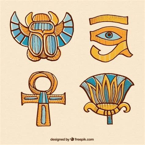 Premium Vector | Hand drawn egyptian ornaments in 2024 | Egyptian painting, Egyptian ornamented ...