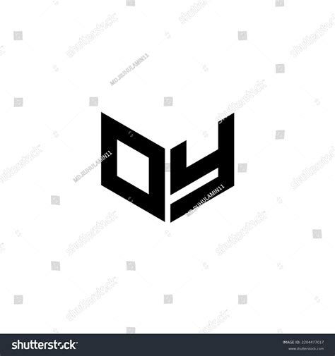 Dy Letter Logo Design White Background Stock Vector (Royalty Free ...