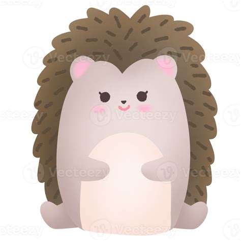 A small hedgehog was smiling happily. 28538682 PNG