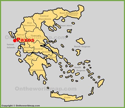 Paxos location on the Greece map - Ontheworldmap.com