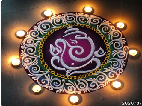 Check Out Some Best Rangoli Ideas and Designs for Ganesh Chaturthi/Vinayaka Chaturthi 2022: Try ...