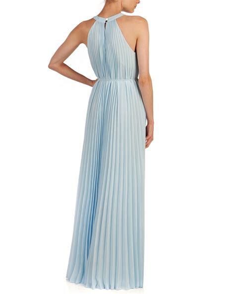 Ted baker Haylea Pleated Maxi Dress in Blue | Lyst