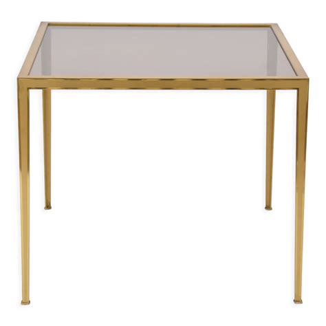 Golden mid-century modern square brass coffee table by vereinigte ...