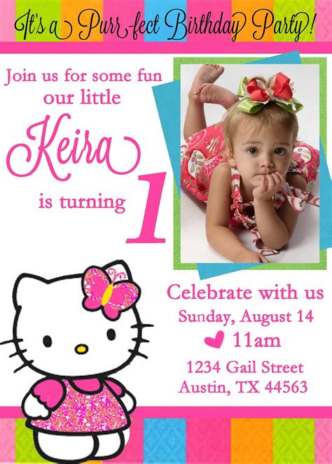 FREE Personalized Hello Kitty Birthday Invitations | FREE Invitation ...