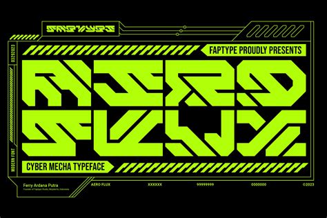 Aero Flux | Modern Cyber Mecha Font - Design Cuts