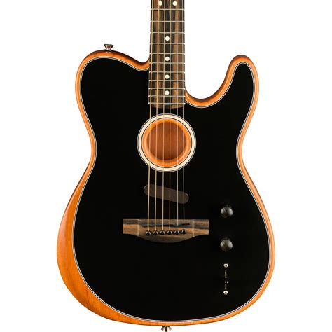 Fender Acoustasonic Telecaster Acoustic-Electric Guitar Black | Musician's Friend