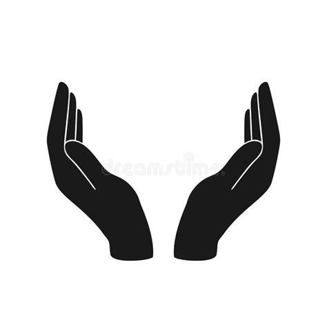 Two Hand Icon. Vector Illustration Open Palm Stock Illustration ...