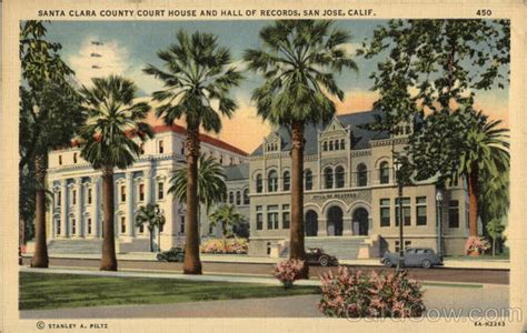 Santa Clara County Court House and Hall of Records San Jose, CA Postcard