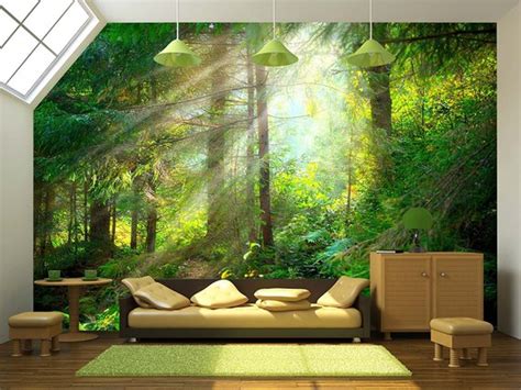 Wall26 Park. Beautiful misty old forest Removable Wall | Etsy in 2020 | Canvas art wall decor ...