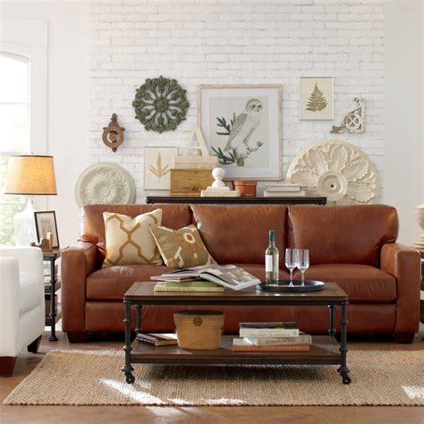 How To Decorate Around A Brown Leather Sofa