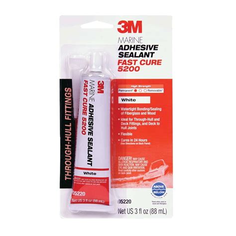 3M 05220 Marine Adhesive Sealant 5200 Fast Cure - 3 oz. - Walmart.com ...