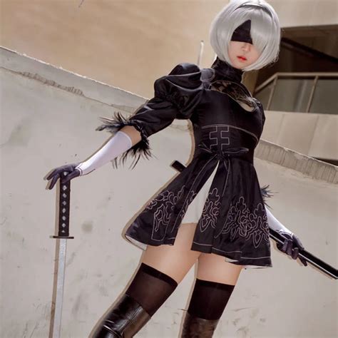 Aliexpress.com : Buy 2016 New Game NieR:Automata Cosplay Costume 2B ...