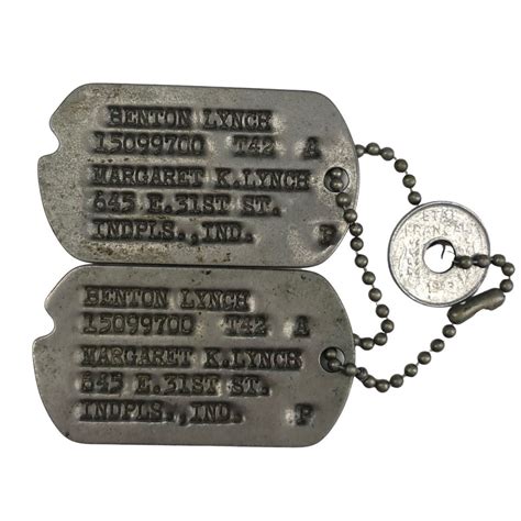 Original WWII US dog tags - Oorlogsspullen.nl - Militaria shop