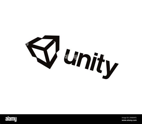 Unity Technologies, rotated logo, white background B Stock Photo - Alamy