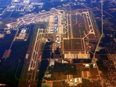 Houston's Intercontinental Airport as seen from above just after taken ...