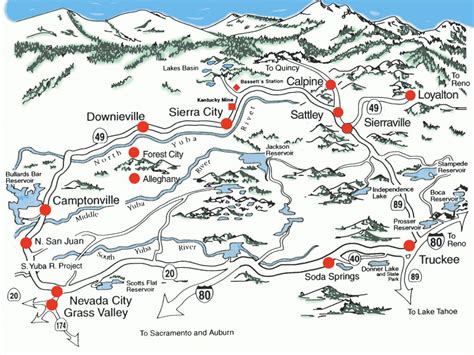 Map Sierra County - Sierra California Map | Printable Maps