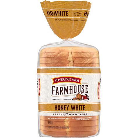 Pepperidge Farm Farmhouse Honey White Bread, 22 oz. Loaf - Walmart.com ...