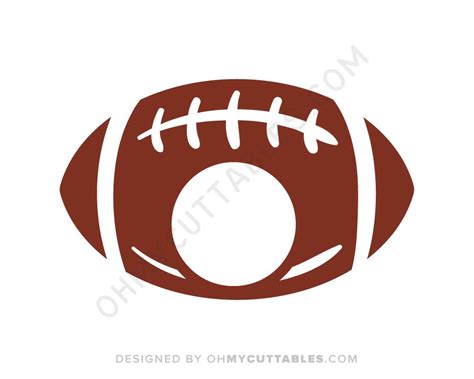 Football Monogram SVG Free • OhMyCuttables