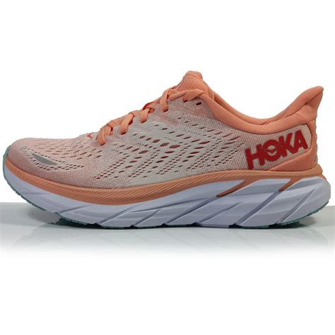 Hoka One One Clifton 8 Women's Running Shoe - Cantaloupe/Silver Peony | The Running Outlet