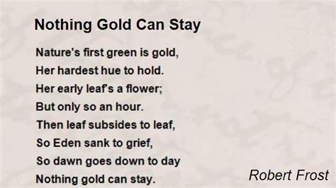 Nothing Gold Can Stay - A Poem by Robert Frost