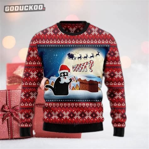 Black Cat, What An Ugly Christmas Sweater!