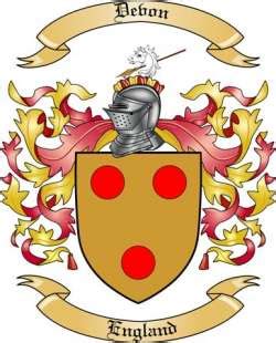 Devon Family Crest from England by The Tree Maker