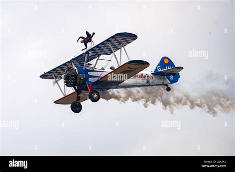 Wing Walkers At Farnborough Air Show 2022 Stock Photo - Alamy