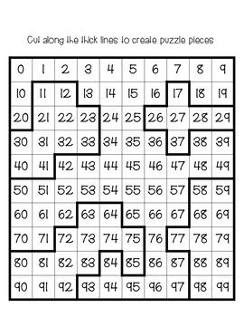 100 Chart Puzzles by 123 | Teachers Pay Teachers