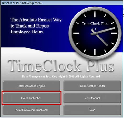 TimeClock Plus Installation